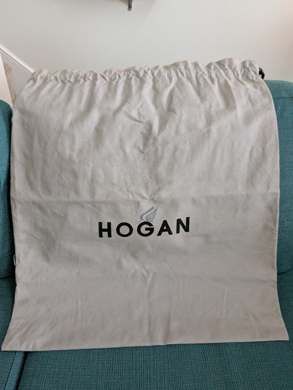 Authentic HOGAN Large Cotton Drawstring Dust Bag – Luxury Handbag Storage Pouch